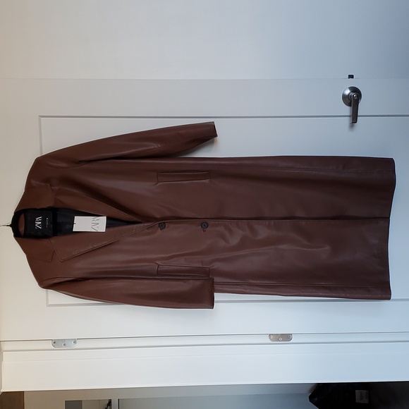 Zara faux leather trench coat - Picture 10 of 12